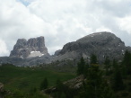 Passo di Falzarego pohad na juh.