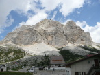 Passo di Falzarego pohad na sever.