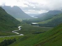 Rie�ka Etive a v dia�ke fjord Loch Etive
